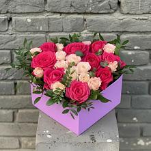 Цветочная композиция из Розы в коробке в Озерске