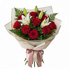Букет цветов из:  Лилии и Розы в Озерске