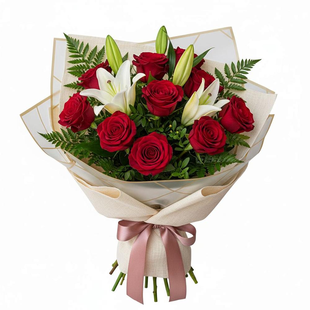 Букет цветов из: Лилии и Розы в Озерске