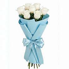 Букет 7 белых роз Проуд в Озерске