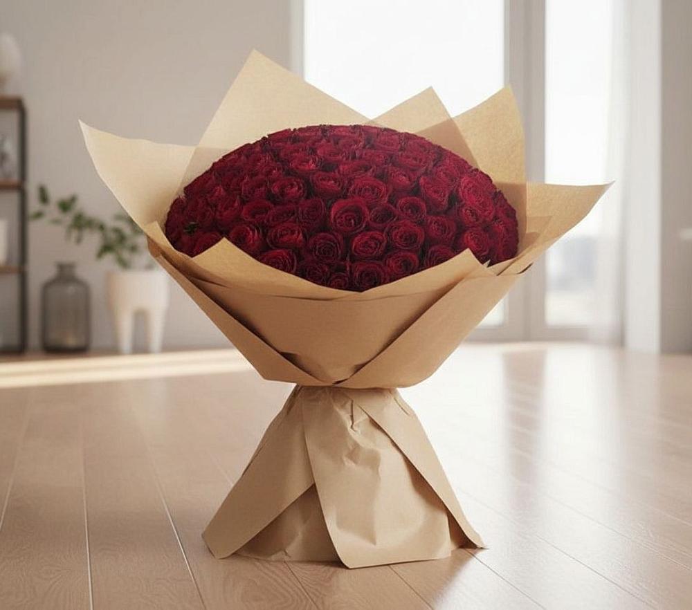 Букет 101 Красная роза в Озерске