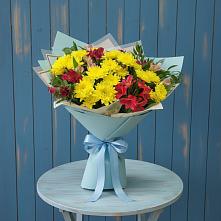 Букет цветов из:  Альстромерии и Хризантемы в Озерске
