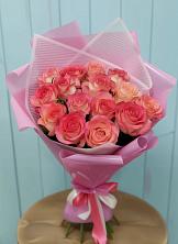 Букет 15 Розовых роз Равель в Озерске