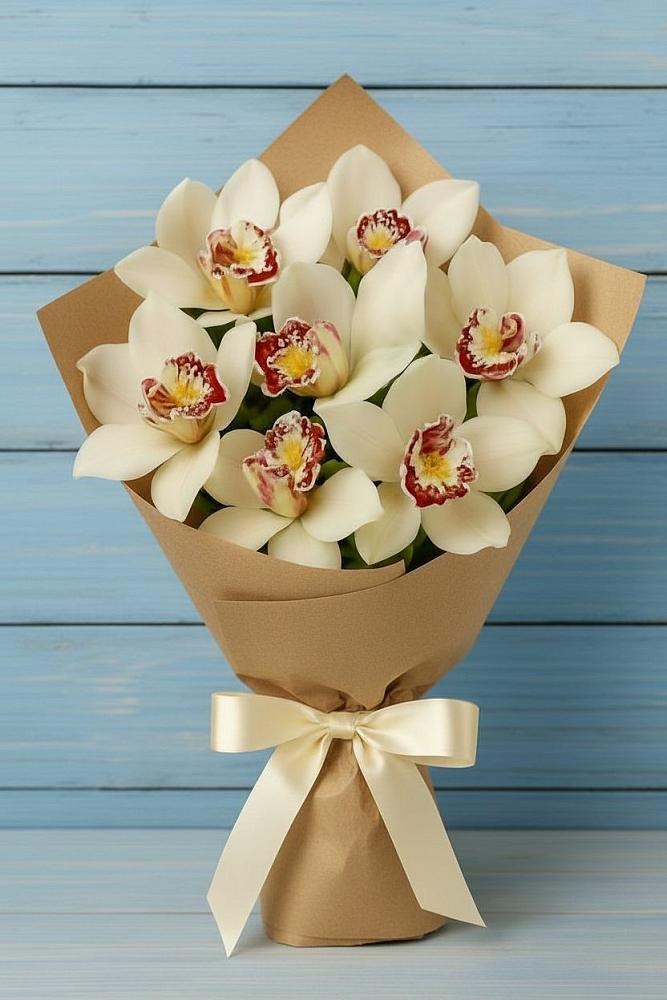 Букет цветов из: Орхидеи и Розы в Озерске